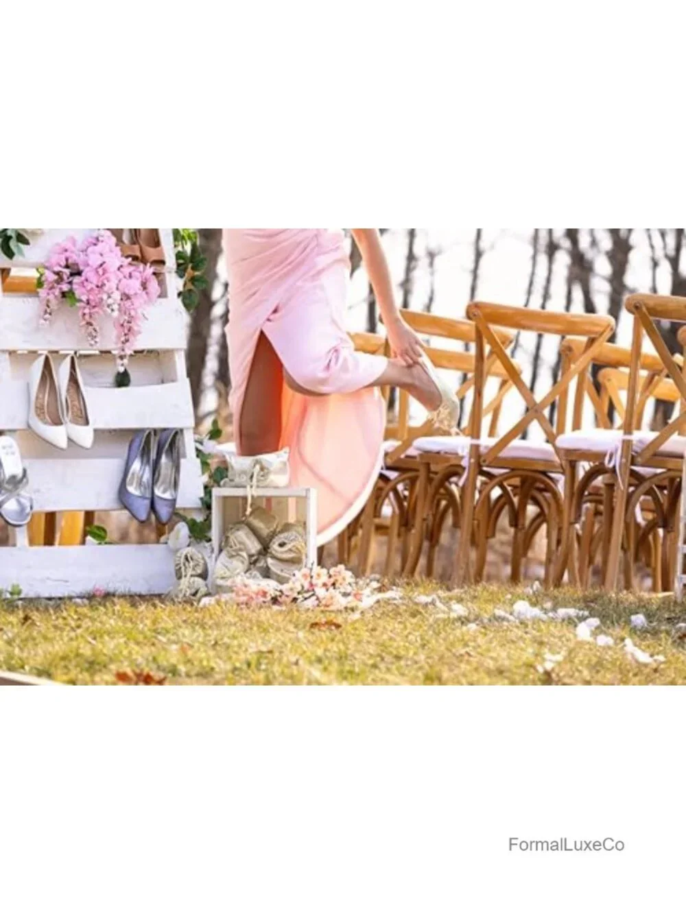 Sparkly Foldable Ballet Flats for Weddings, Glitter Slippers with Pouch